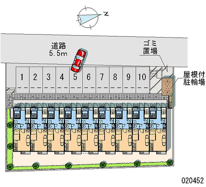 レオパレスグリーンタカタ 月極駐車場