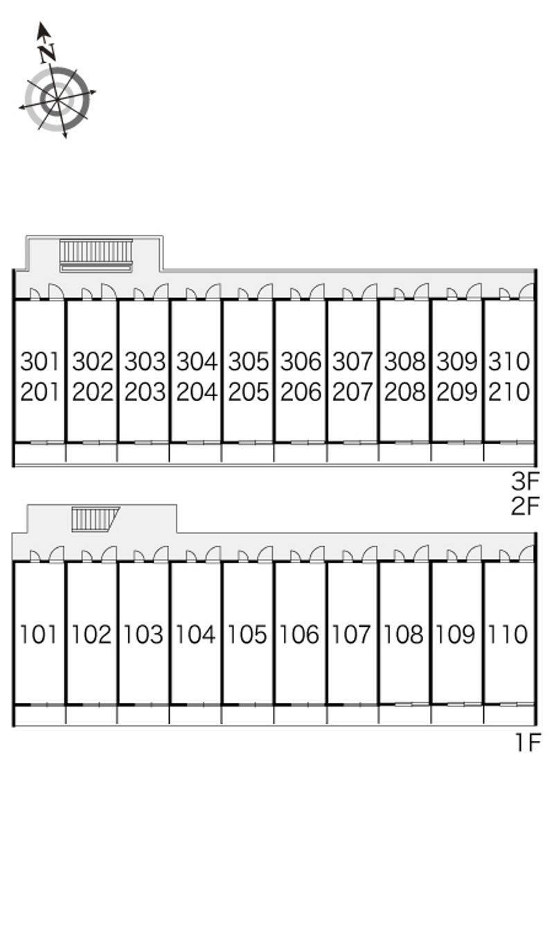 レオパレスサントーヨー 間取配置図