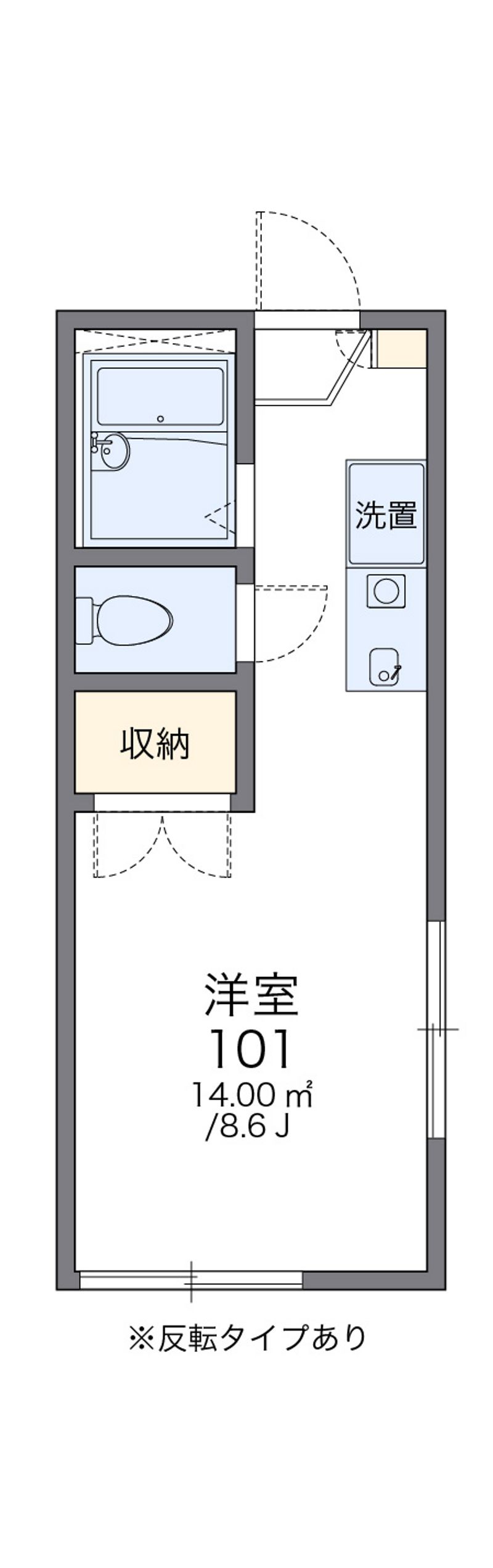 レオパレスリバーサイド染地 間取図