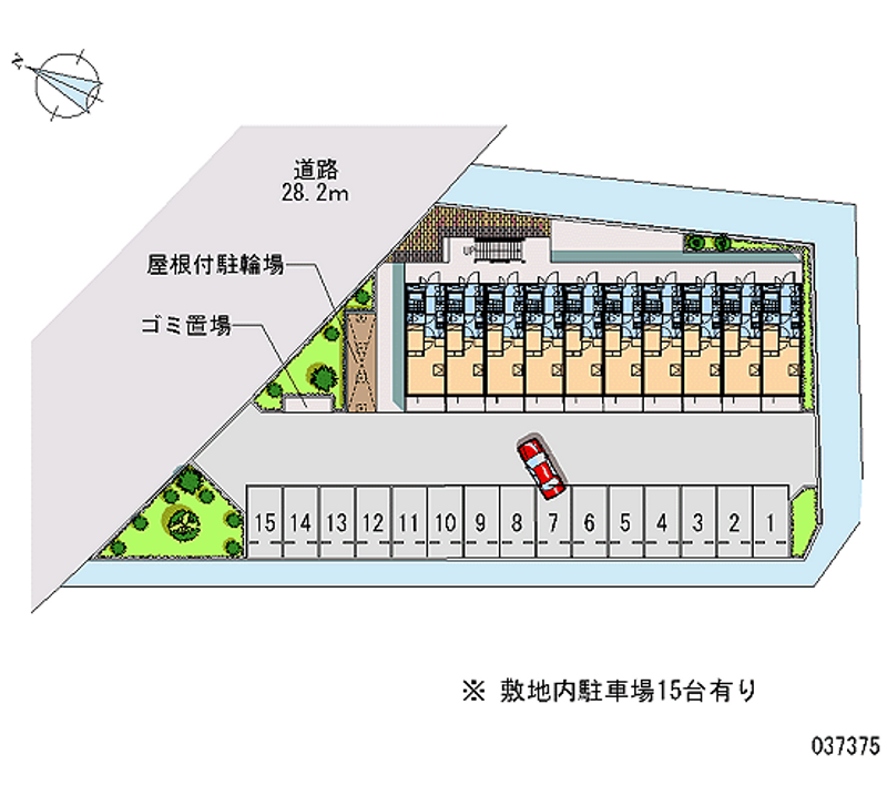 レオパレスコンフォニティ 月極駐車場