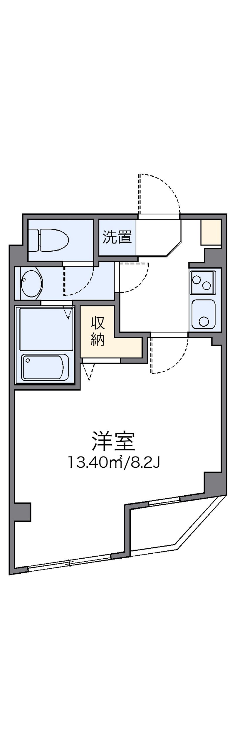 レオパレスエクセルカーサ平和台 間取図