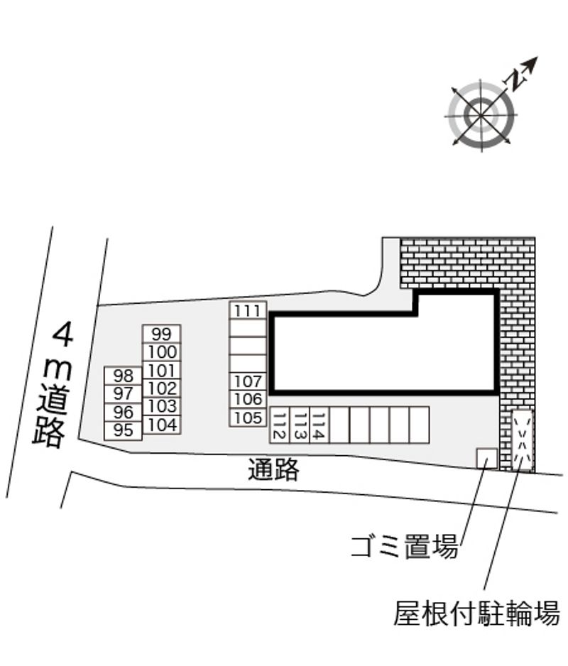 レオパレスグリーンバレー一番館 配置図