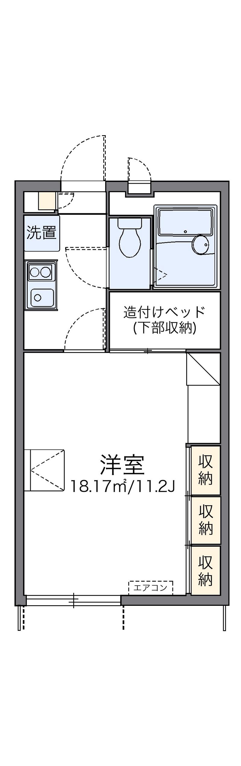 レオパレス川津 間取図