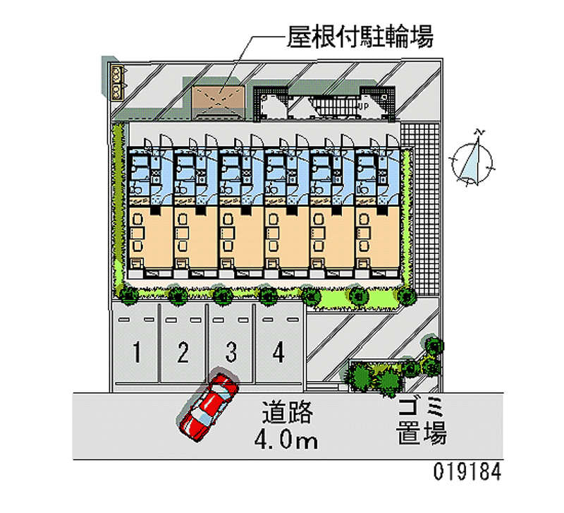 レオパレス本北方 月極駐車場