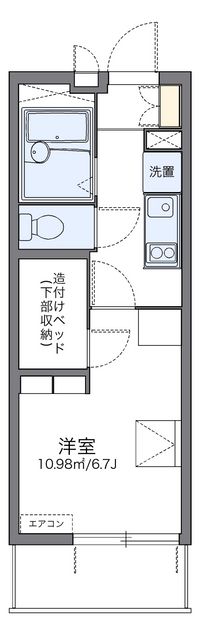 レオパレスカモミールＢ 間取り図