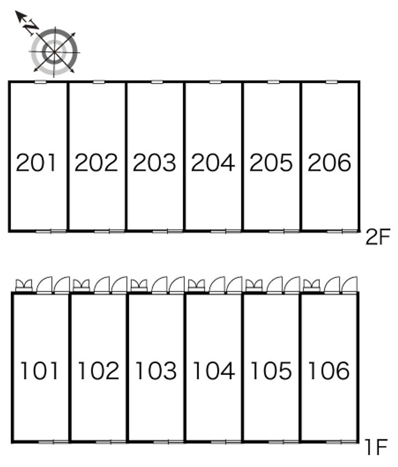 レオパレスグリーン 間取配置図
