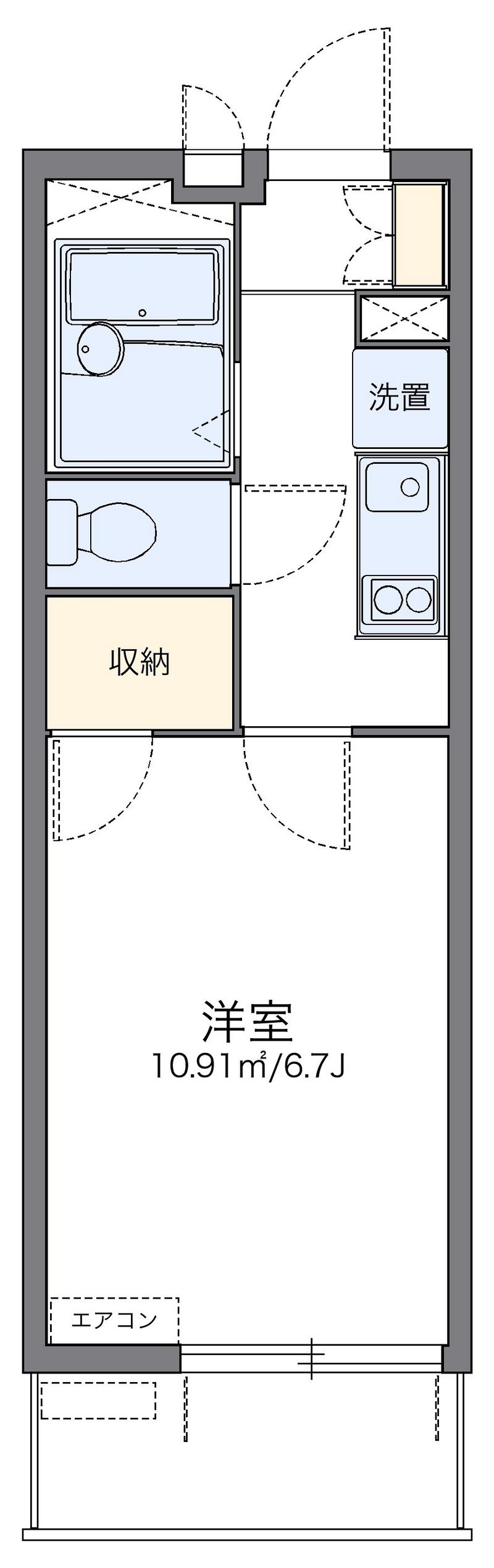レオパレスパレス中田 間取図