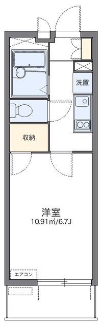 レオパレスパレス中田 間取り図