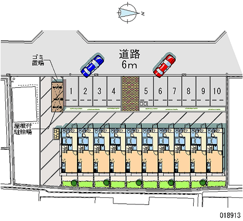 レオパレス母木 月極駐車場