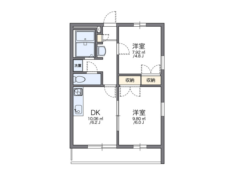 レオパレス西宮北Ｂ 間取り