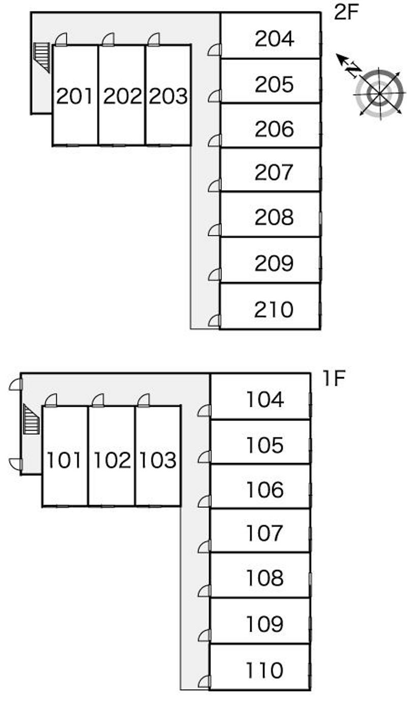 レオパレスあしたば 間取配置図