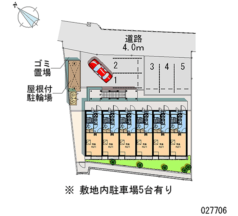 レオパレスオアシス山手 月極駐車場