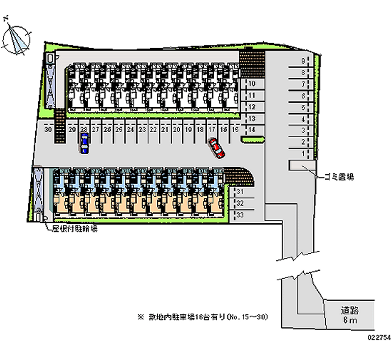 レオパレスＷｅｓｔＣｏｕｒｔⅠ 月極駐車場