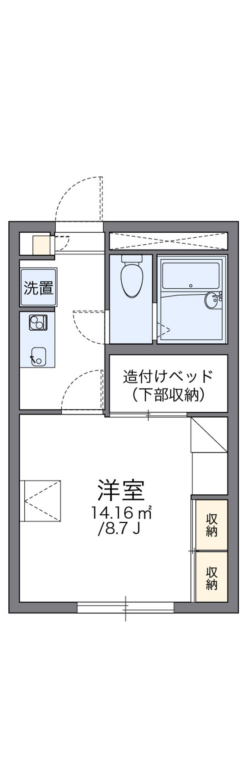レオパレス里塚ベストフラット 間取図