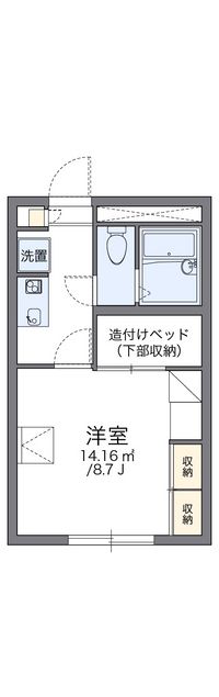 レオパレス里塚ベストフラット 間取り図