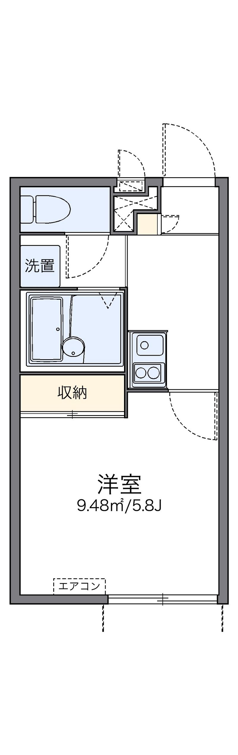 レオパレスウッドベル 間取図
