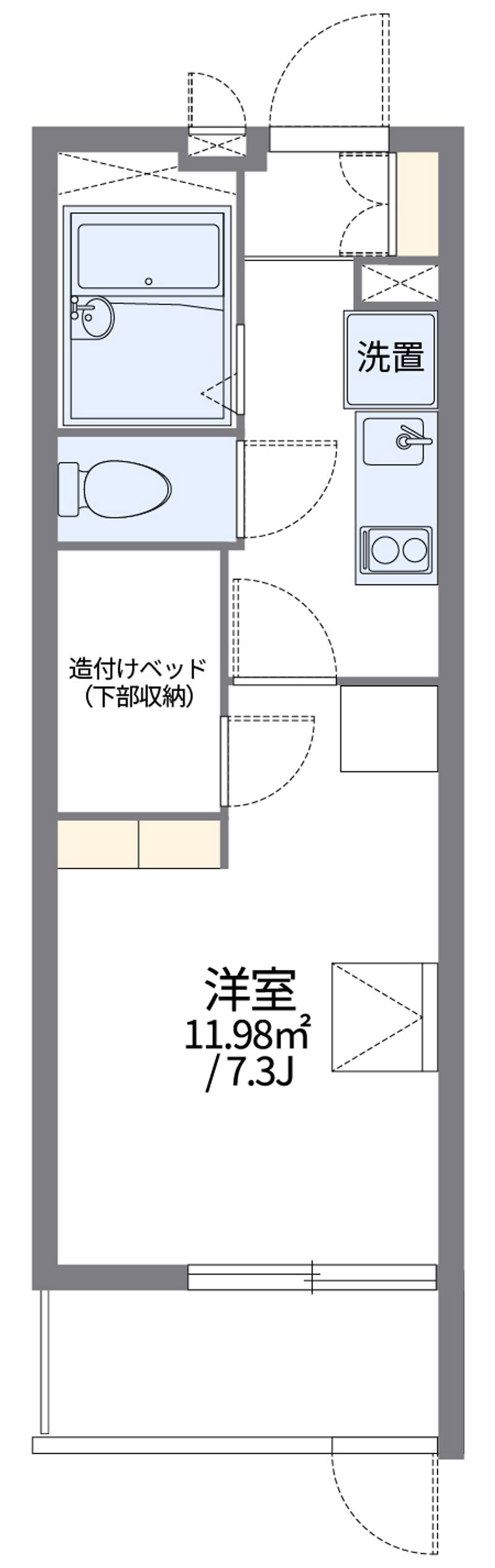レオパレスきずり 間取図