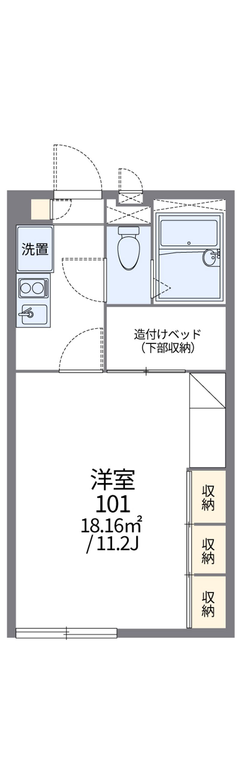 レオパレスエスポアール２番館 間取図
