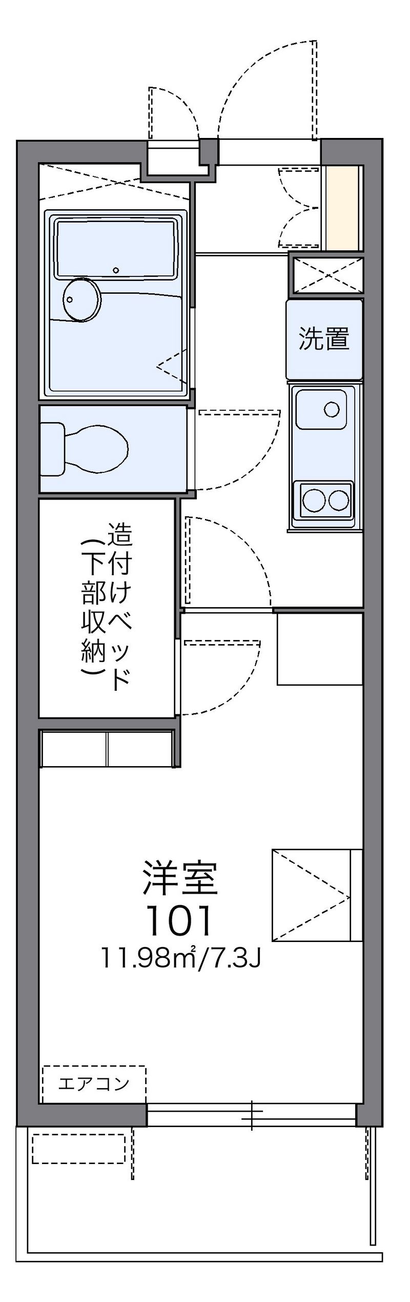 レオパレスラピス 間取図