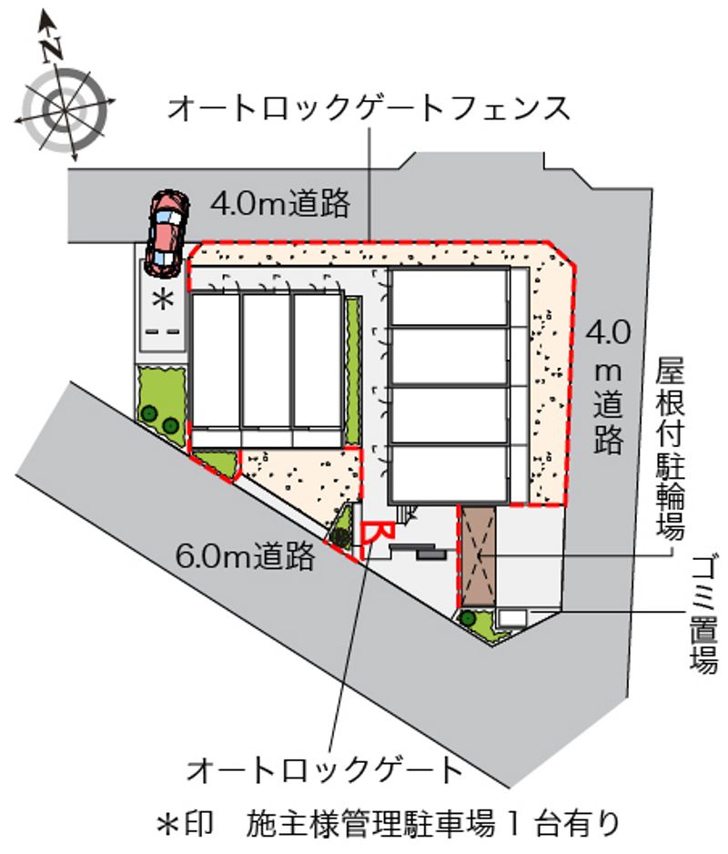 レオパレスラポールⅠ 配置図