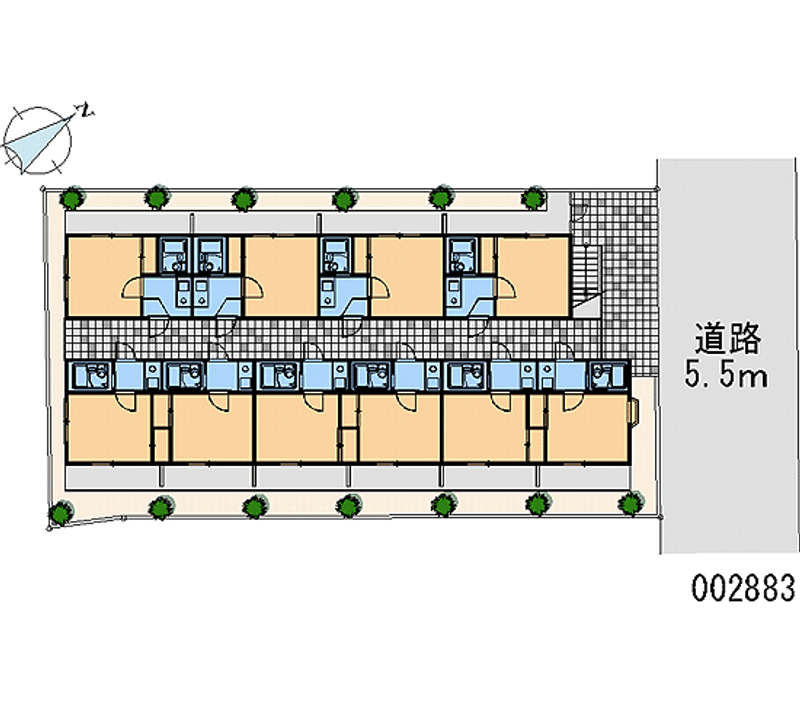 レオパレス岡崎公園 区画図