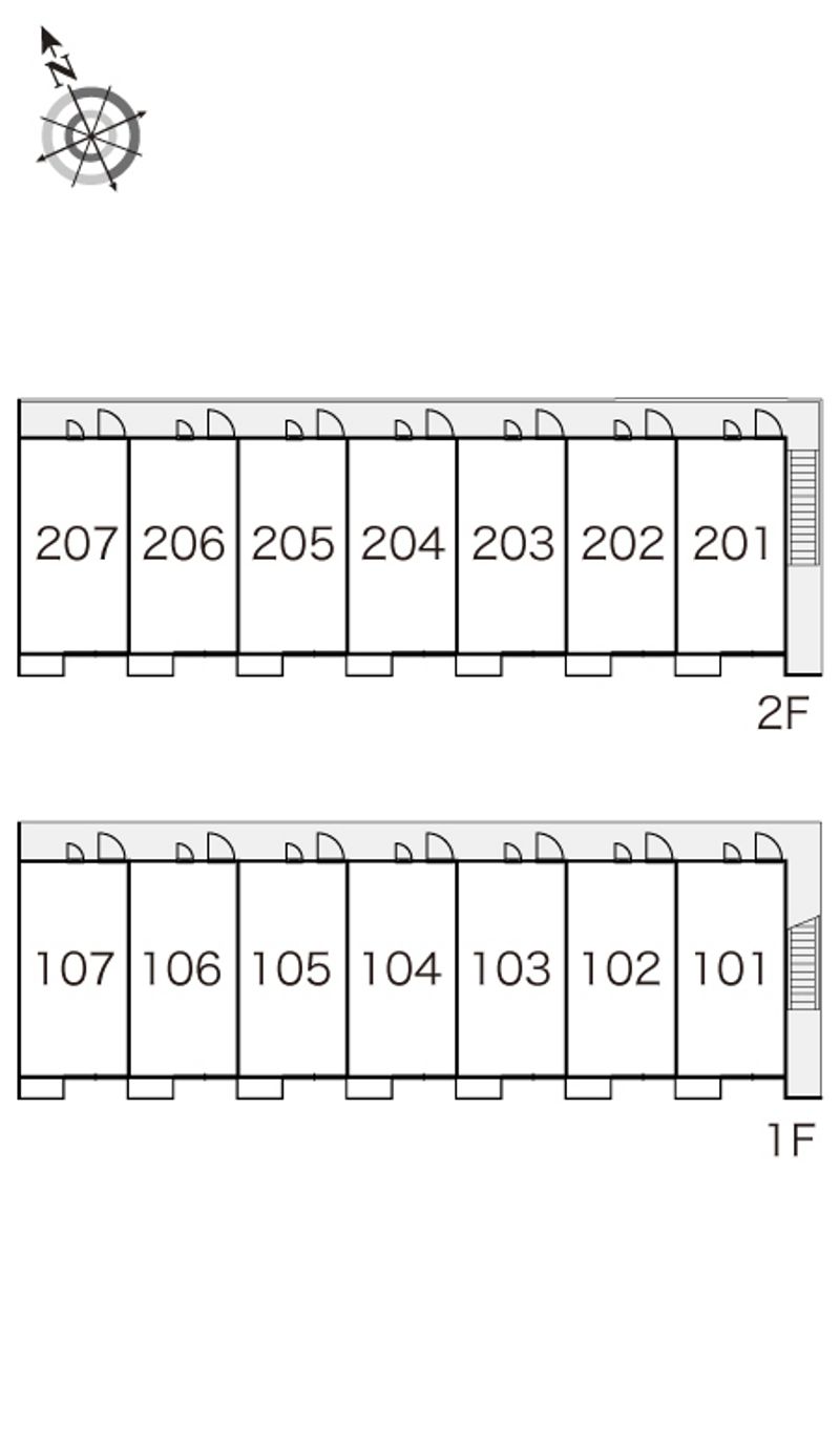 レオパレスサンハイム松園 間取配置図