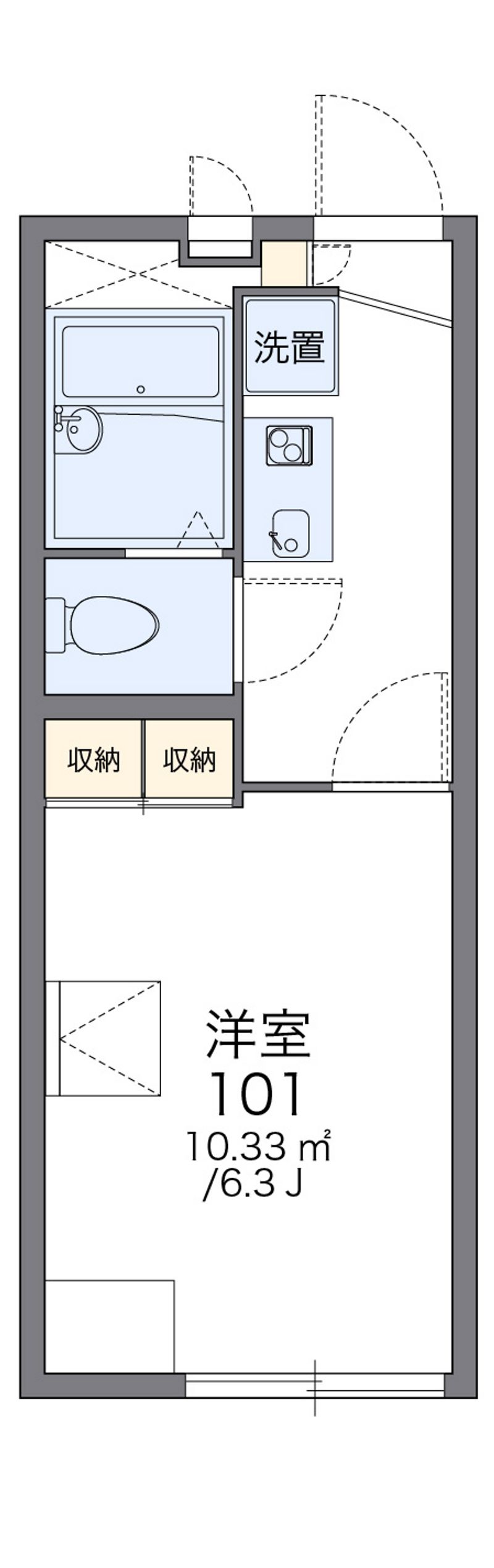 レオパレスワイズ　０２ 間取図