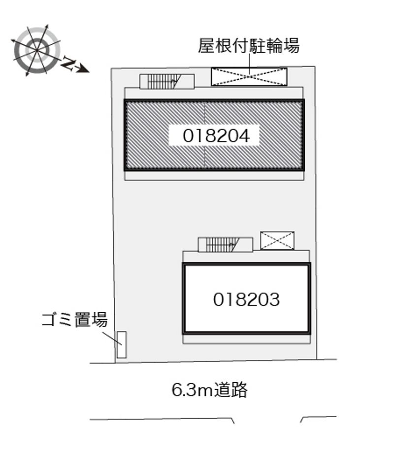 レオパレスアルバⅡ 配置図