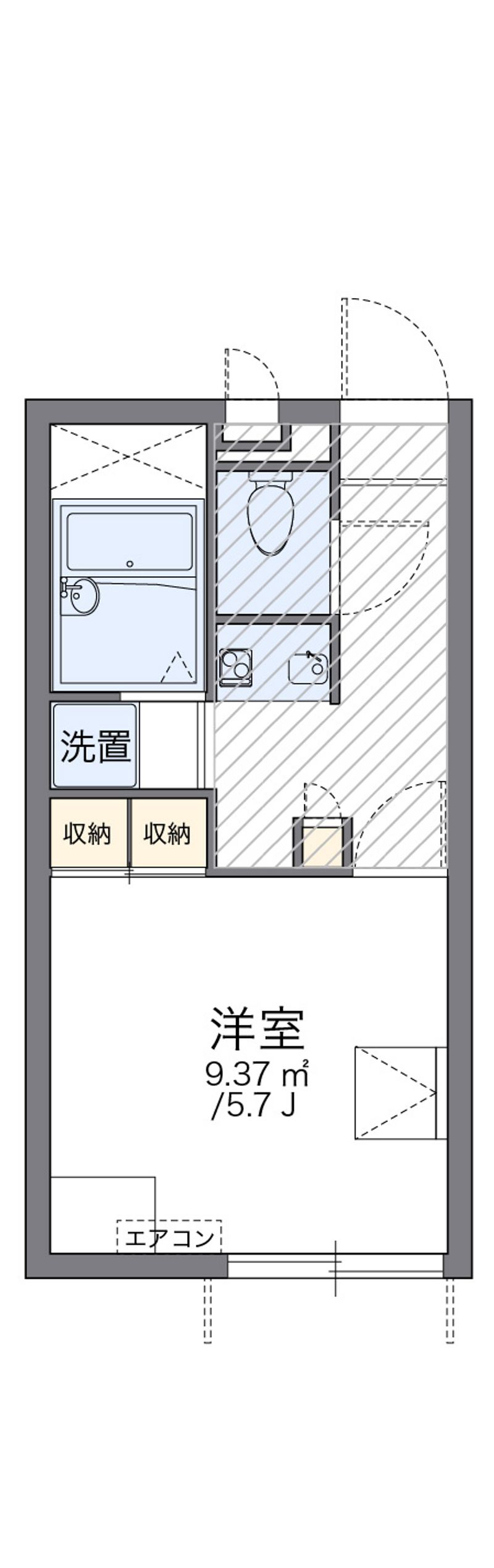 レオパレス城北 間取図