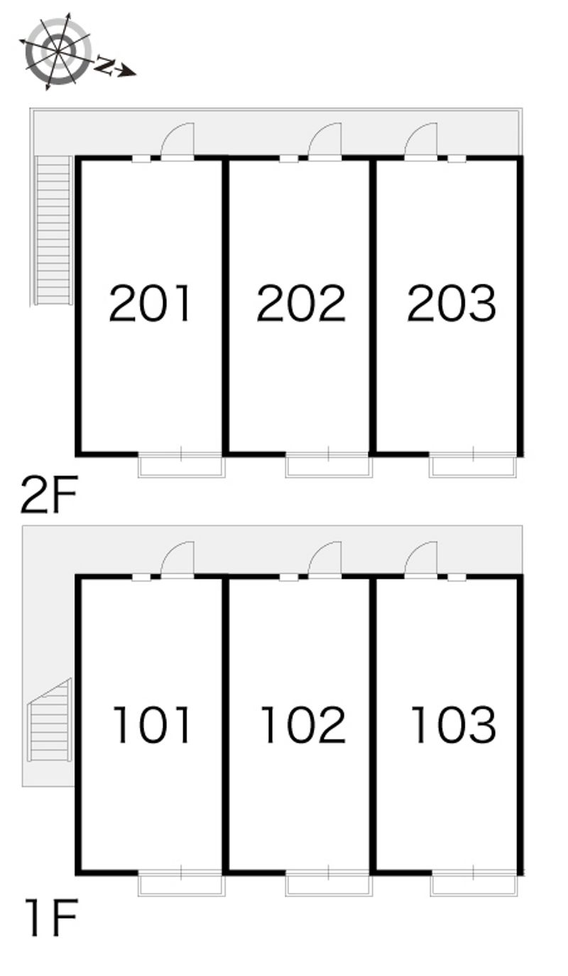 レオパレス田園２ 間取り配置図