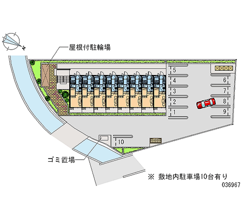 レオパレスグレース石橋 月極駐車場