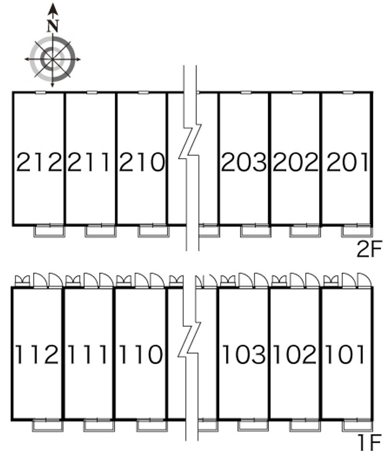 レオパレスフェリーチェ並木 間取配置図