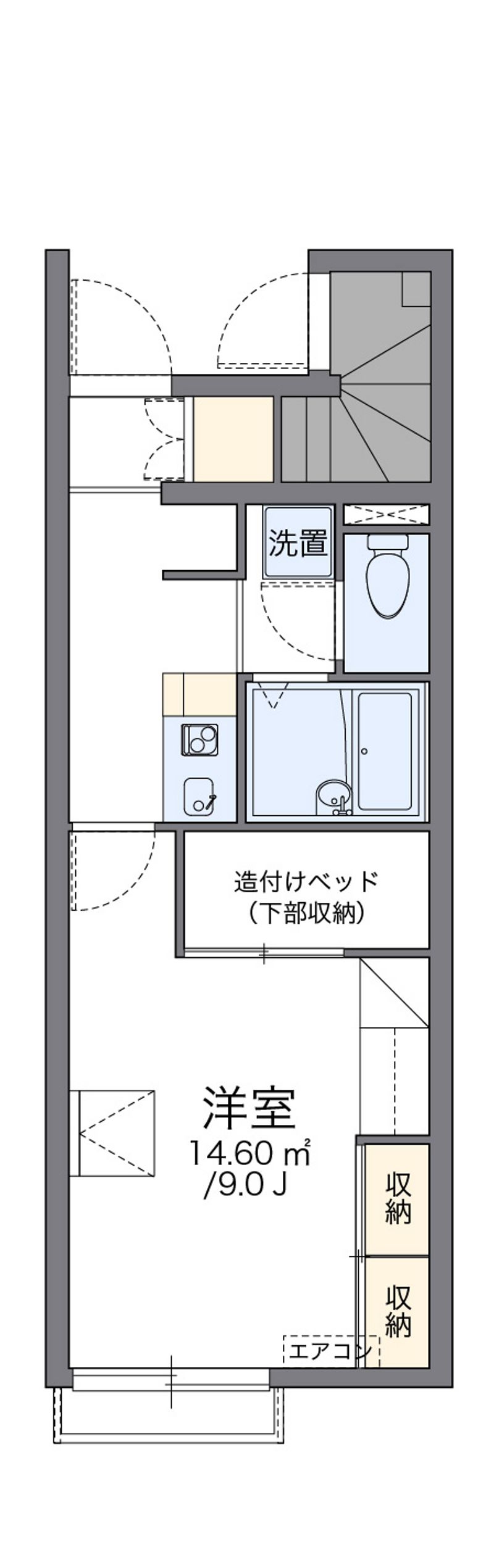 レオパレスプラシード竹丘Ⅱ 間取図