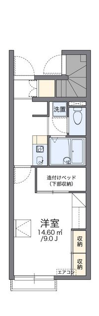 レオパレスプラシード竹丘Ⅱ 間取り図