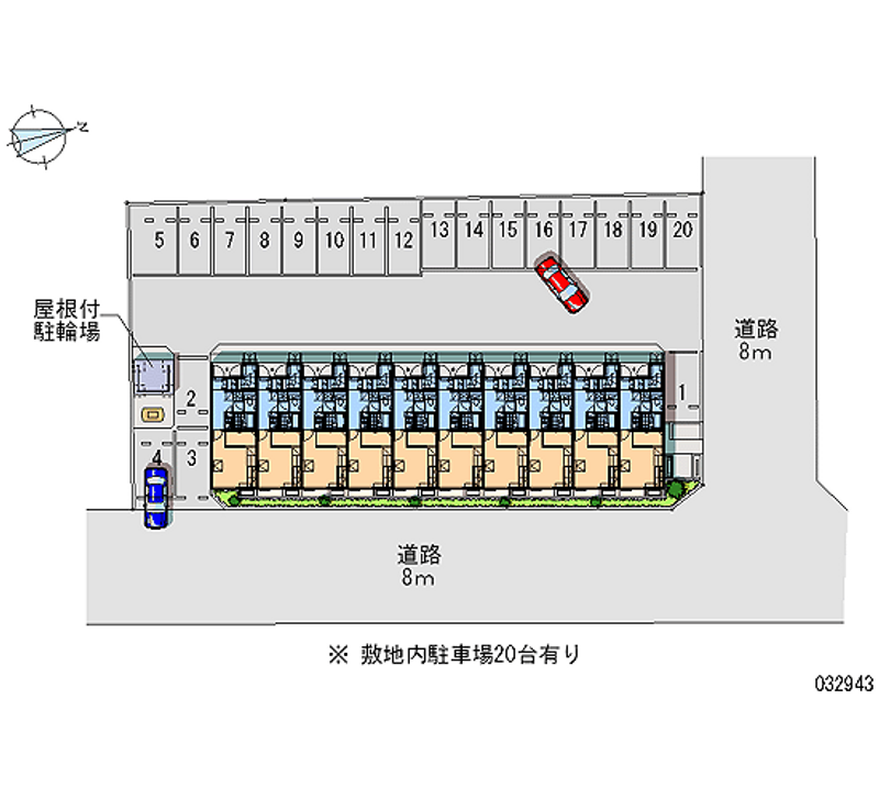 レオパレスアルジェント 月極駐車場