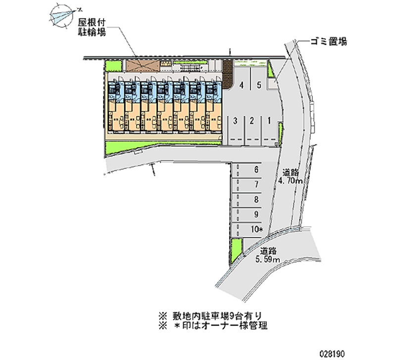 レオパレス観音 月極駐車場