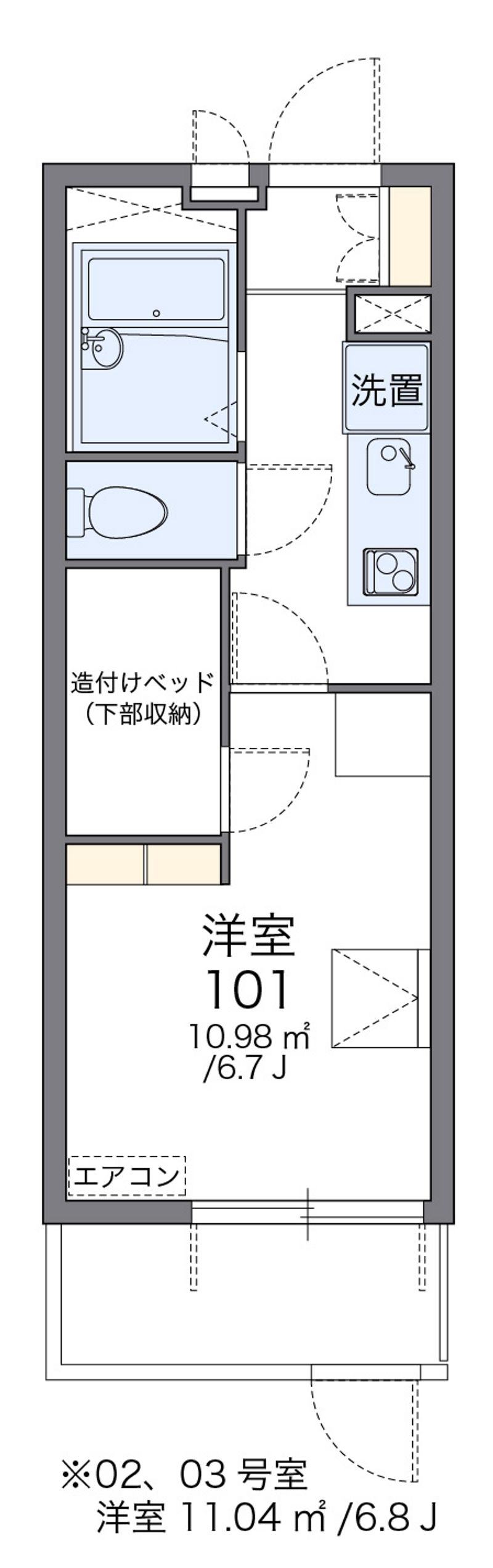 レオパレス夕凪 間取図