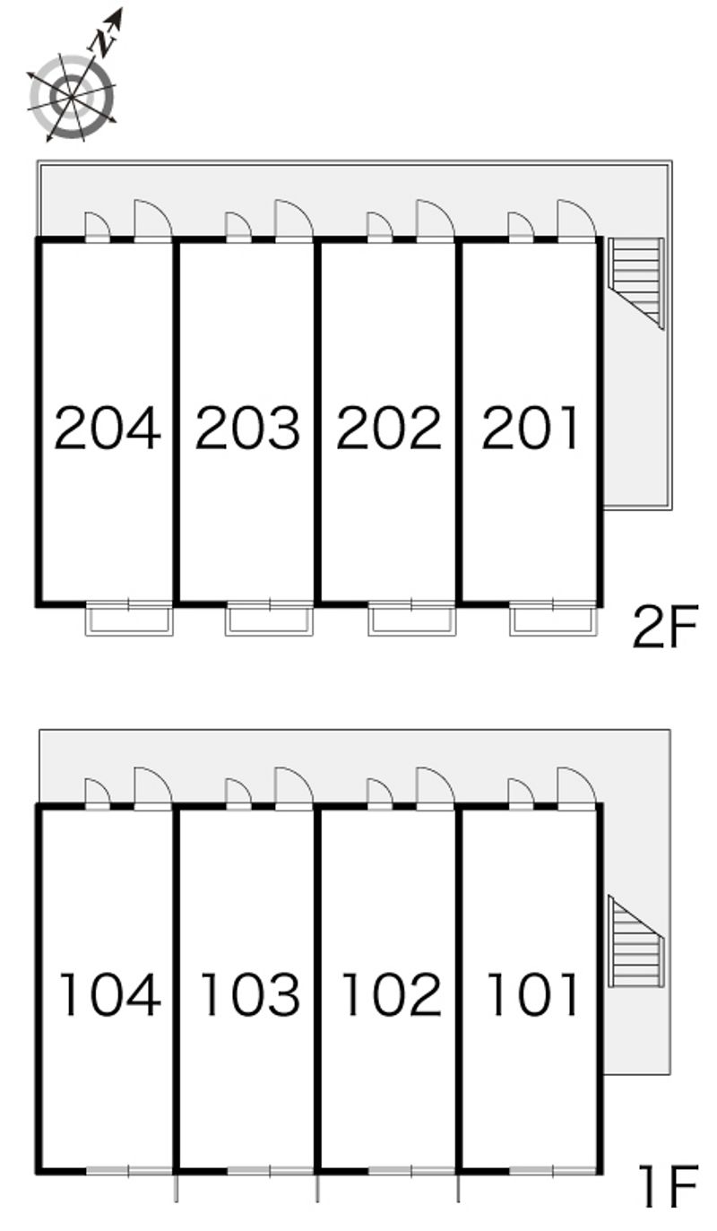レオパレス上柏尾 間取配置図