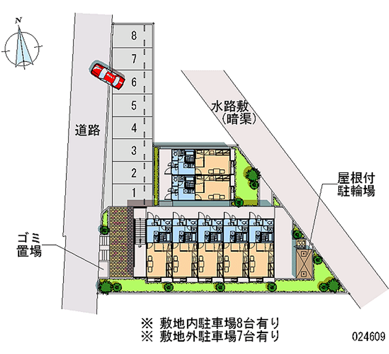 レオパレス昴Ⅱ 月極駐車場