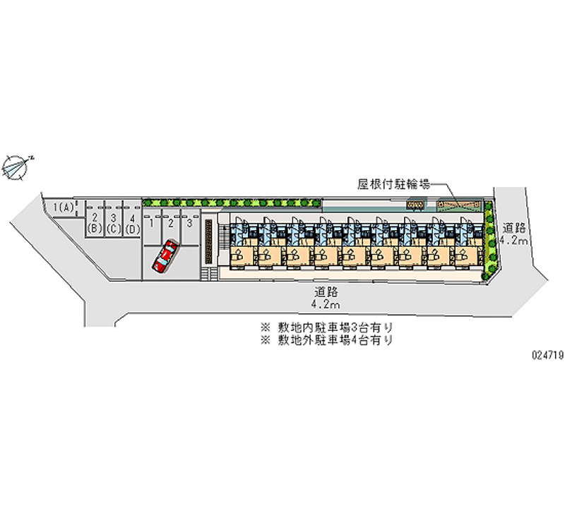 レオパレスエスペランサＣ 月極駐車場