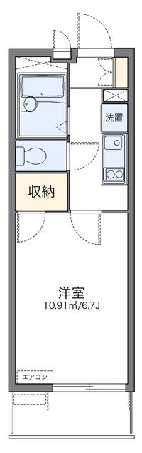 レオパレスフォンターナ老松 間取り図