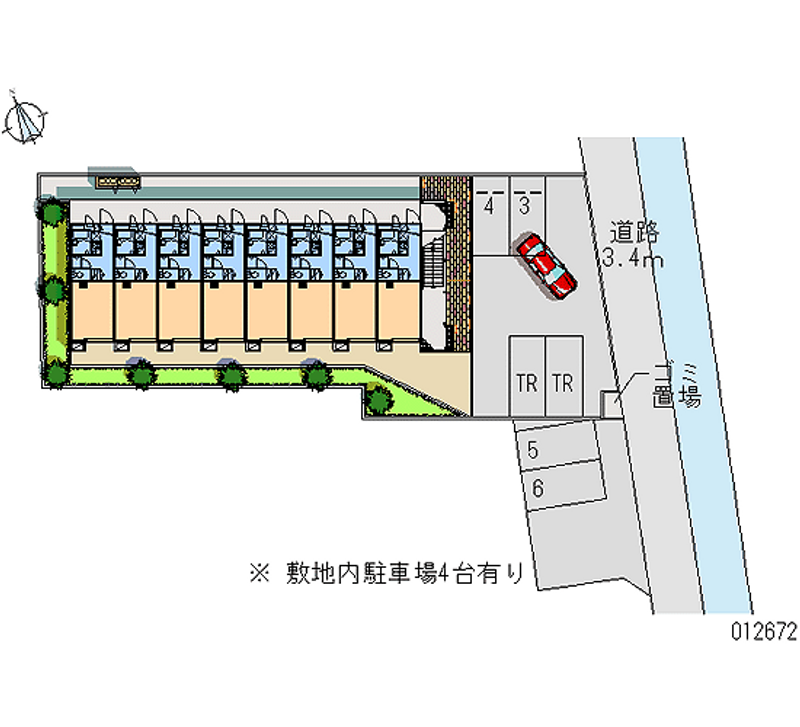 レオパレスリベール 月極駐車場