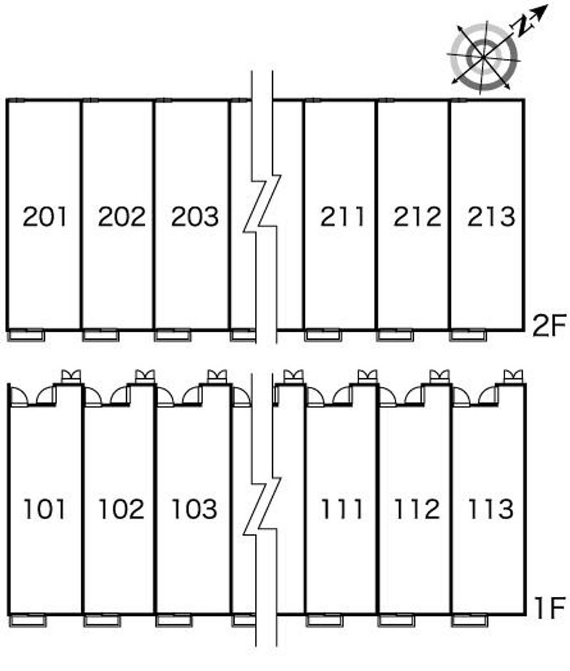 レオパレス橋戸 間取配置図