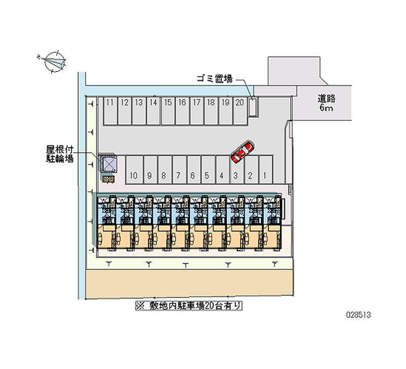 レオパレスレーヴ新田 月極駐車場