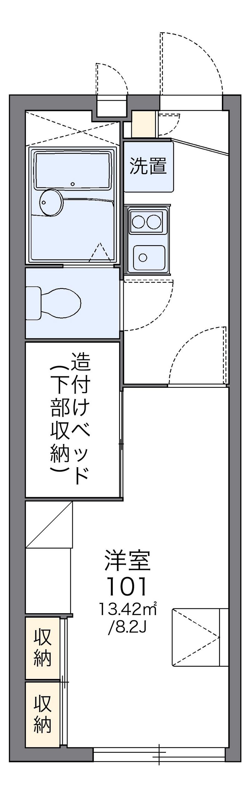 レオパレスペル　テⅡ 間取図