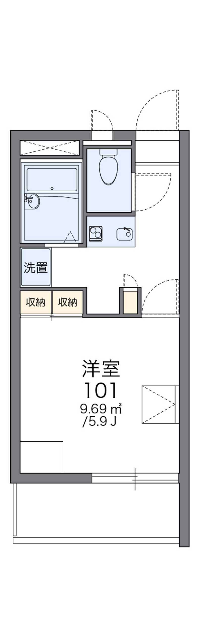 レオパレスアルコバレーノ 間取図