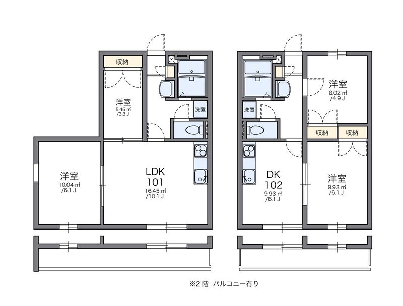 レオパレス高岡 間取図