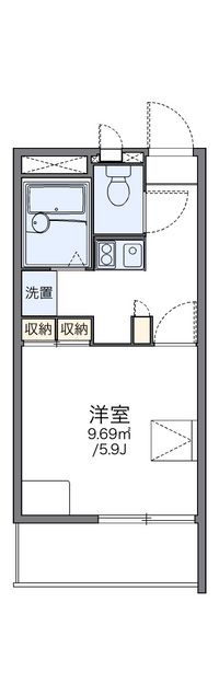 レオパレスエル２００１ 間取り図