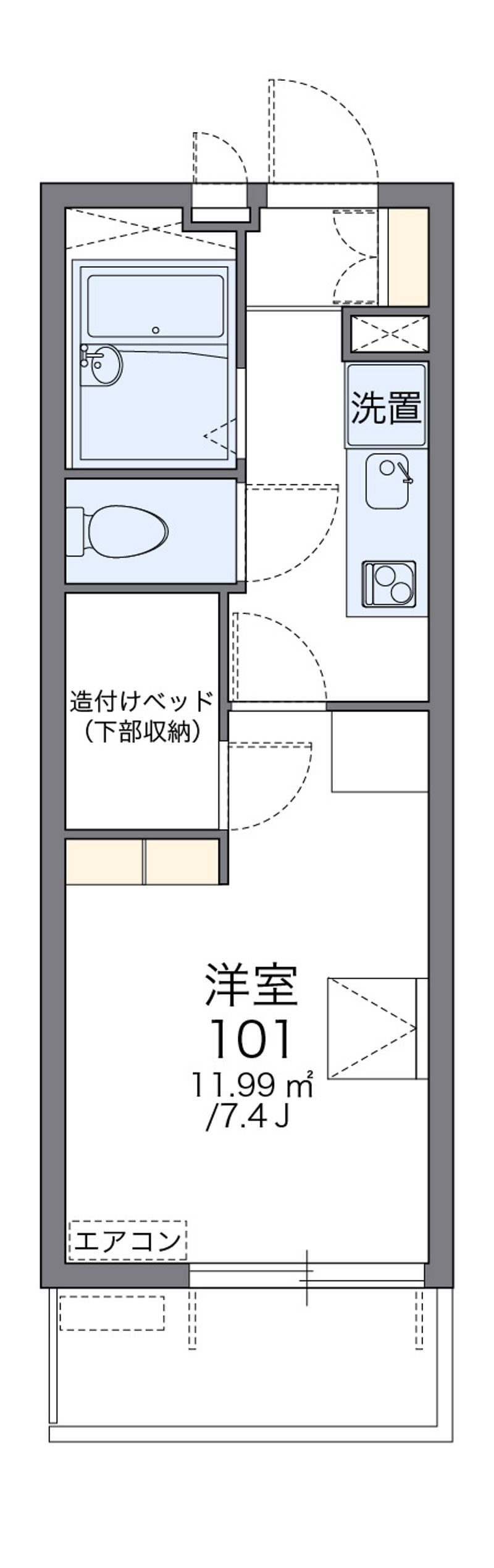 レオパレスガーディアン 間取図