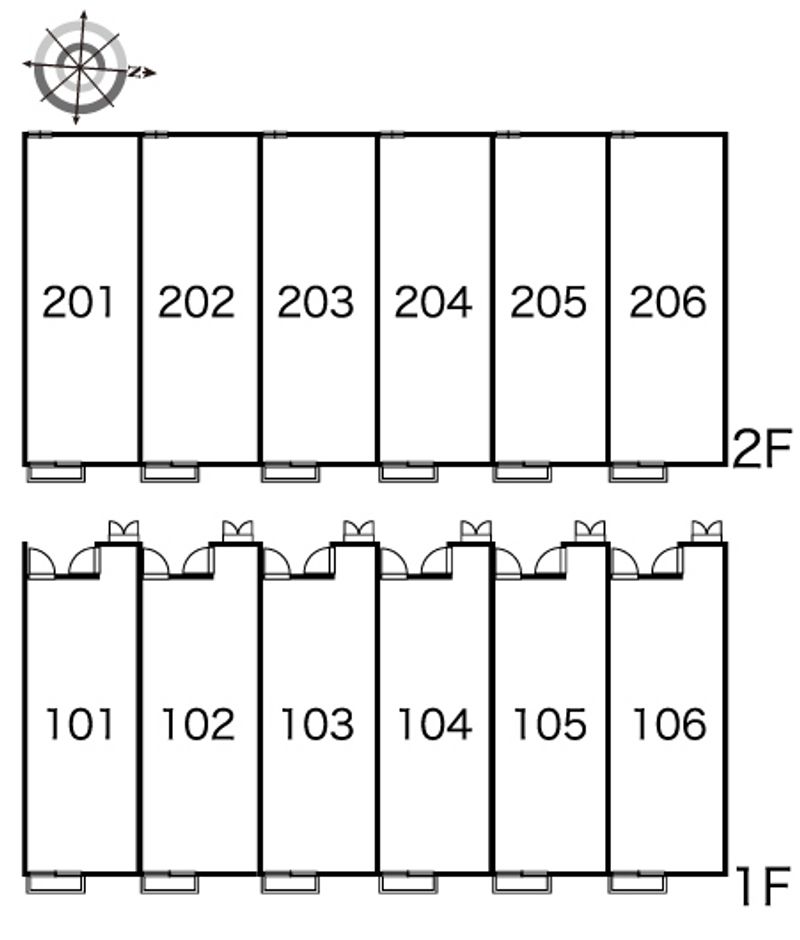 レオパレスオリオンⅡ 間取配置図